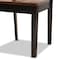 Baxton Studio Nicolette Modern Two-Tone Dark Brown and Walnut Brown Finished Wood 2-PC Dining Chair Set 179-11389-Zoro - alternate 3